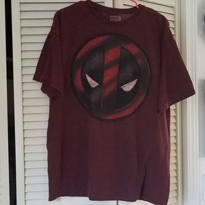 Marvel Deadpool Burgundy/Black Shirt/Top